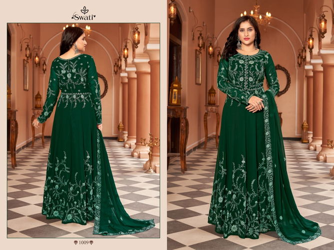 Swati By Swagat 1009 To 1012 Georgette Anarkali Wedding Salwar Suits Wholesale Online